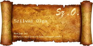 Szilvai Olga névjegykártya